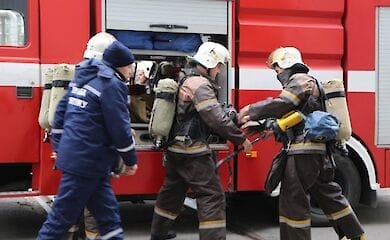 В Киеве горел офис архитектурно-строительной экспертизы
