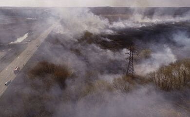 Из-за окуривания полей на трассе под Киевом произошло 8 ДТП