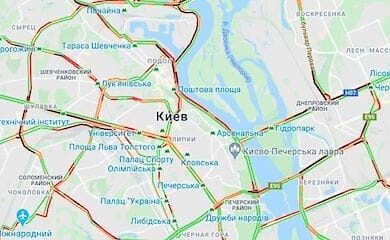 Масштабные пробки парализовали Киев
