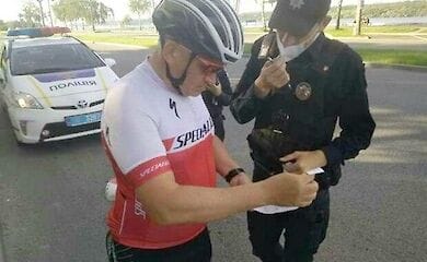 В Запорожье штрафуют велосипедистов за превышение скорости