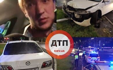 В столице на Дарнице автомобиль сбил светофор