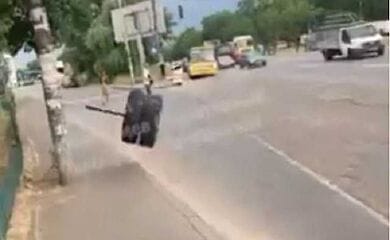 У столичной маршрутки на ходу отлетело колесо