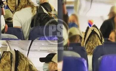 У девушки не нашлось защитной маски и она использовала трусы