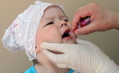 В столице угрожающе мал уровень вакцинации детей от полиомиелита 