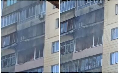 В Голосеевском районе столицы произошел крупный пожар