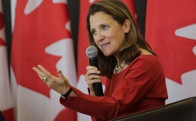 Новим міністром фінансів Канади стала Христя Фріланд