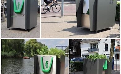 В Амстердаме посреди города установили "зеленые" писсуары