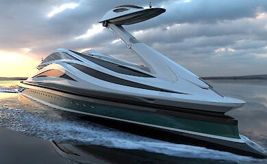 Представлен концепт необычной яхты, повторяющей очертания лебедя