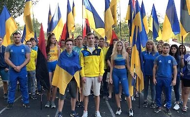 Креативную акцию протеста устроили под Радой спортсмены