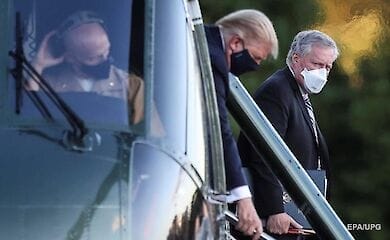 Президент США Дональд Трамп покинул госпиталь Уолтера Рида