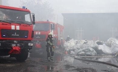 Под Киевом горело предприятие по утилизации химикатов