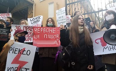 У Києві проходить акція через рішення польського уряду про заборону абортів