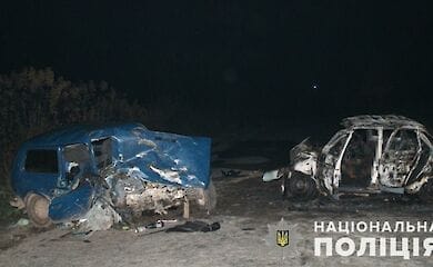 В Винницкой области после ДТП загорелись авто