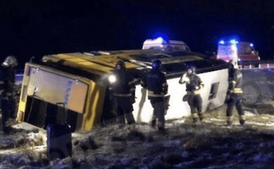 На трассе Киев-Одесса перевернулся рейсовый автобус
