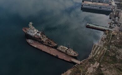 Разлив нефти в Черном море