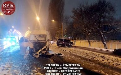 В Броварах произошло лобовое столкновение: есть пострадавшие