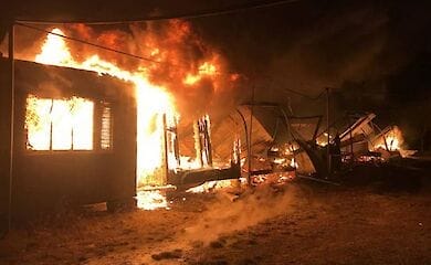 В результаті пожежі в Одеській області згоріло сім будинків відпочинку