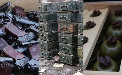 В Мариуполе полиция обнаружила масштабный схрон боеприпасов