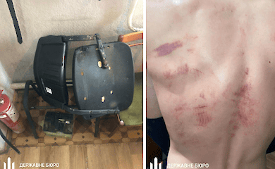 Полицейские сломали об парня стул