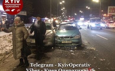 Нетрезвый водитель устроил ДТП на Голосеевском проспекте