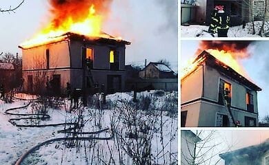 На столичных Осокорках сгорел дом