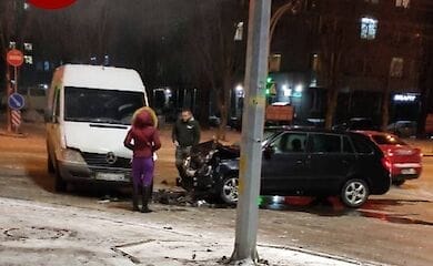 В Киеве в Святошинском районе серьезное ДТП