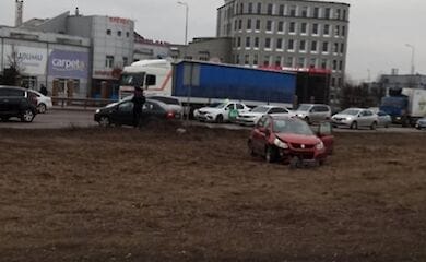 В Киеве на Окружной произошло ДТП: никто не пострадал