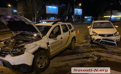 В Николаеве случилось ночное ДТП