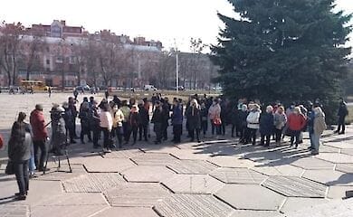 В Полтаве протестуют против усиления карантина