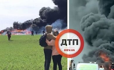 Под Одессой горит пассажирский автобус