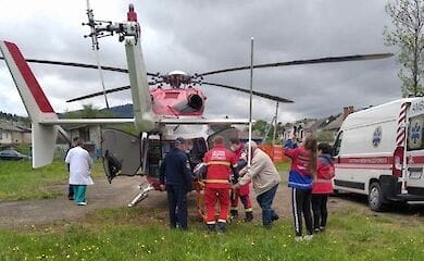 На Львовщине мужчину с травмой головы доставили в больницу по воздуху