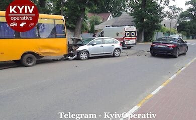 Под Киевом произошла массовая авария