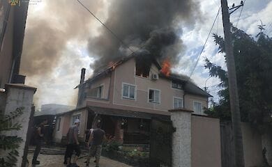 В Мукачево горит отель