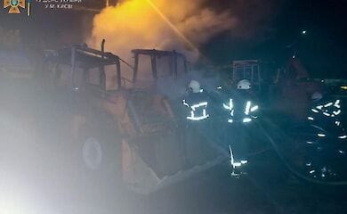 В Киеве на транспортном предприятии произошел пожар
