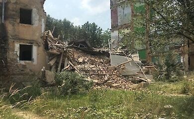 В Дрогобыче рухнул подъезд многоэтажки