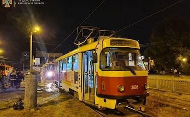 У Харкові загорівся трамвай з пасажирами