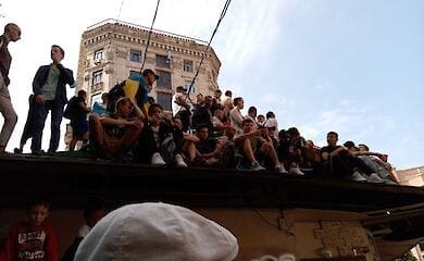 Демонстрировали навыки альпинизма. Как киевляне парад ко Дню Независимости смотрели