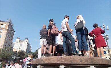 Демонстрировали навыки альпинизма. Как киевляне парад ко Дню Независимости смотрели