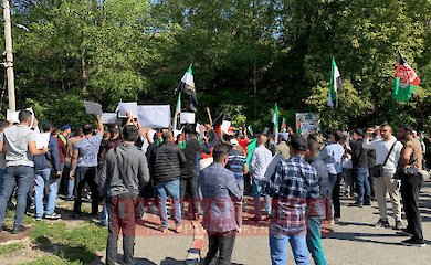В Киеве митингуют афганцы