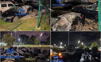 У Києві на Столичному шосе позашляховик перекинувся на дах