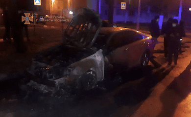 В Харькове подожгли машину бывшего СБУшника