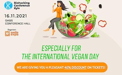 Узнайте о полезном сбалансированном питании на Biohacking Conference Kyiv 2021