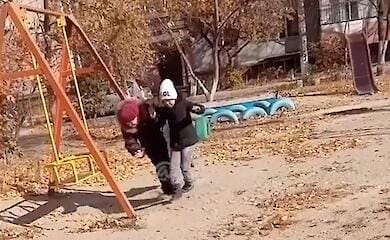 В Запорожье бабушка силой заставляла внучку кататься на качелях и била ее