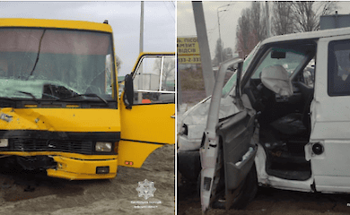 В Киевской области произошло ДТП с участием автобуса: есть пострадавшие