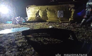 На Закарпатье Mercedes столкнулся с гужевой повозкой: погибли два человека