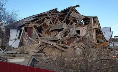 Из-за взрыва газа под Львовом разрушило дом