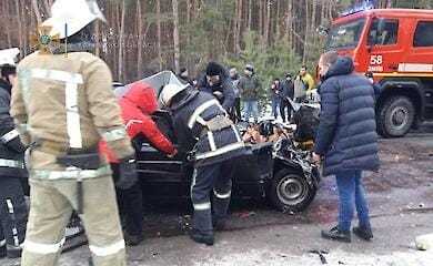 На Харківщині зіткнулися п'ять авто, троє постраждалих