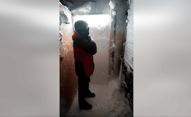 В ГСЧС показали видео засыпанного снегом спасательного поста