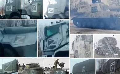 На российской военной технике появилась буква "Z"
