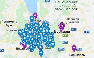Где в Киеве можно набрать воду (карта)